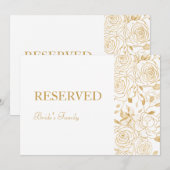 Carte SIGNE RÉSERVÉ Blooms GILDED (Devant / Derrière)