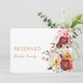 CARTE SIGNE RÉSERVÉ D'EMBÊTE FLORALE (Debout devant)