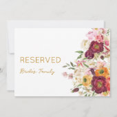 CARTE SIGNE RÉSERVÉ D'EMBÊTE FLORALE (Dos)