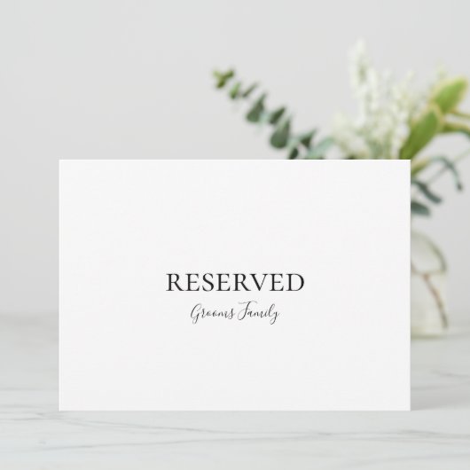 Carte SIGNE RÉSERVÉ Élégant (Debout devant)