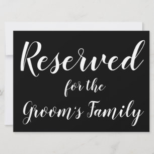 Carte Signe réservé - Famille de Groom