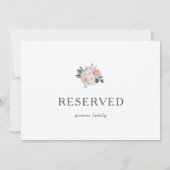 Carte SIGNE RÉSERVÉ Floral Rustique Simple (Dos)