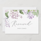 Carte SIGNE RÉSERVÉ Lilac Rustique (Devant)