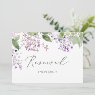 Carte SIGNE RÉSERVÉ Lilac Rustique
