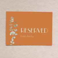 SIGNE RÉSERVÉ Mariage Eucalyptus Deco Terracotta