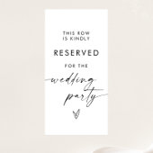 Carte Signe Réservé Mariage minimaliste moderne