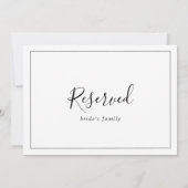 Carte SIGNE RÉSERVÉ Minimaliste (Dos)