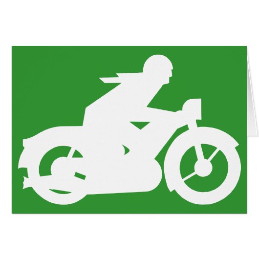 Carte SIGNE Silhouette Motorbiker (Devant horizontal)