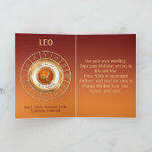 Carte SIGNE Zodiaque LEO Traits de personnalité (Intérieur)