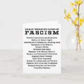 Carte Signes D'Alerte Rapide D'Un Activiste Fasciste Rés (Fleur jaune)