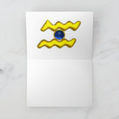CARTE SIGNES D'ANNIVERSAIRE ZODIAC / AQUARIUS (Intérieur)