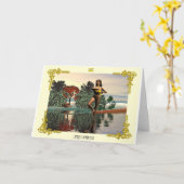 CARTE SIGNES D'ANNIVERSAIRE ZODIAC / AQUARIUS (Fleur jaune)