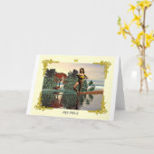 CARTE SIGNES D'ANNIVERSAIRE ZODIAC / AQUARIUS (Fleur jaune)