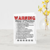 Carte Signes D'Avertissement Du Fascisme Anti-Trump Rési (Fleur jaune)