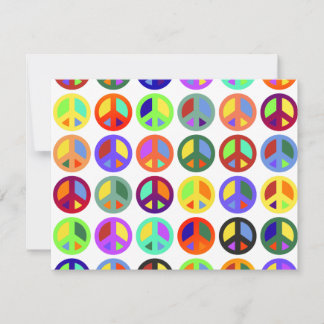 Carte Signes de paix colorés
