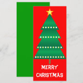 Carte Signet d'arbre de Noël (Devant / Derrière)