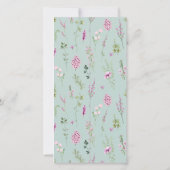 Carte Signet de citation de photo de célébration florale (Dos)