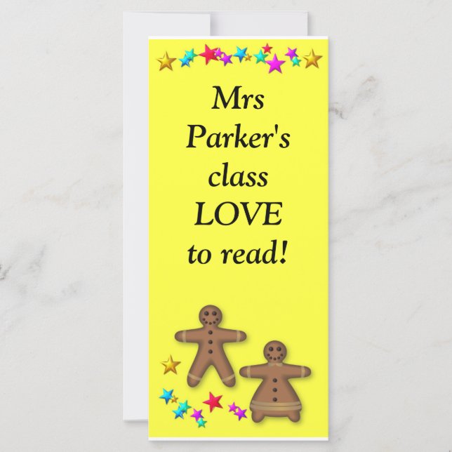 Carte Signet de classe - Love reading (Devant)