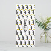 Carte Signet de conception de pingouin (Debout devant)