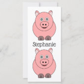 Carte Signet de conception de porc (Dos)