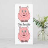 Carte Signet de conception de porc (Debout devant)
