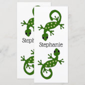 Carte Signet de conception Gecko (Devant / Derrière)