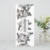 Carte Signet de conception Pigeons (Debout devant)