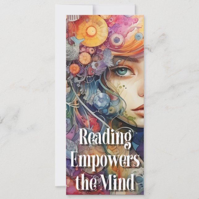 Carte Signet de devis de lecture inspirant. (Devant)
