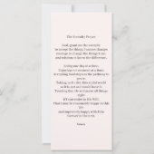 Carte Signet de prière commémorative de funéraille (Dos)