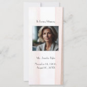 Carte Signet de prière commémorative de funéraille (Devant)