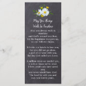 Carte Signet de prière de la photo florale Memoria (Dos)