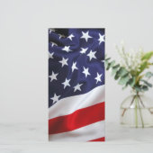 Carte Signet de prière funéraire commémorative du drapea (Debout devant)