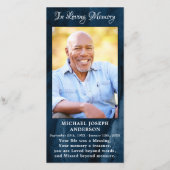 Carte Signet de prière funéraire commémorative Photo Mar (Devant)