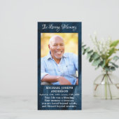 Carte Signet de prière funéraire commémorative Photo Mar (Debout devant)