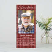 Carte Signet de prière funéraire de la photo commé (Debout devant)