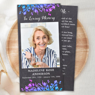 Carte Signet de prière funéraire du mémorial botanique r