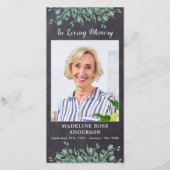 Carte Signet de prière funéraire du mémorial d'Eucalyptu (Devant)