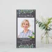 Carte Signet de prière funéraire du mémorial d'Eucalyptu (Debout devant)