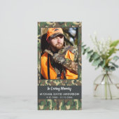 Carte Signet de prière pour les funérailles (Debout devant)