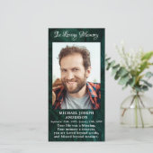 Carte Signet de prières funéraires commémoratives Photo  (Debout devant)