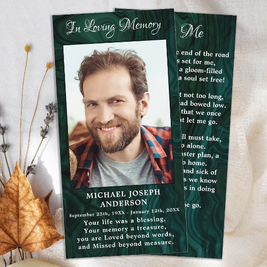 Carte Signet de prières funéraires commémoratives Photo 