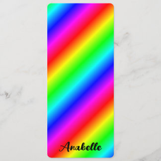 Carte Signet dégradé arc-en-ciel personnalisé