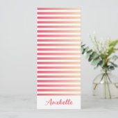 Carte Signet des rayures de déformations de la plage de  (Debout devant)