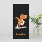 Carte Signet Dinosaure Rex personnalisé (Debout devant)