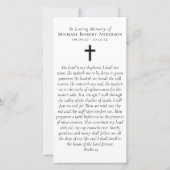 Carte Signet du mémorial de prière de l'aube forestière (Dos)