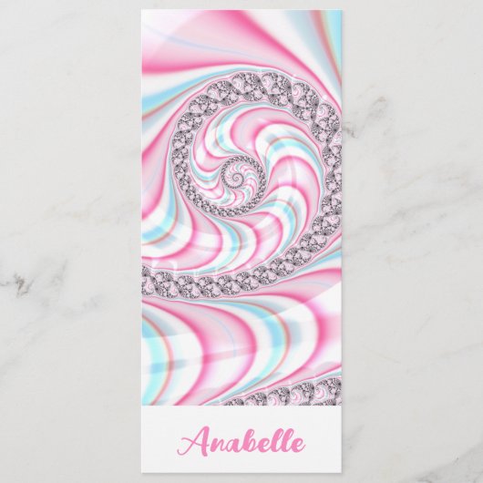 Carte Signet Fractal Pastel Pink (Devant)