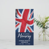 Carte Signet funéraire de la prière commémorative du dra (Debout devant)