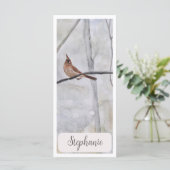 Carte Signet géant cardinal personnalisé (Debout devant)