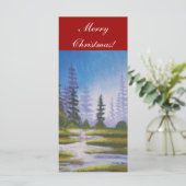 Carte Signet Merry Christmas Pine Forest (Debout devant)