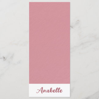 Carte Signet Minimaliste en Or Rose Personnalisé